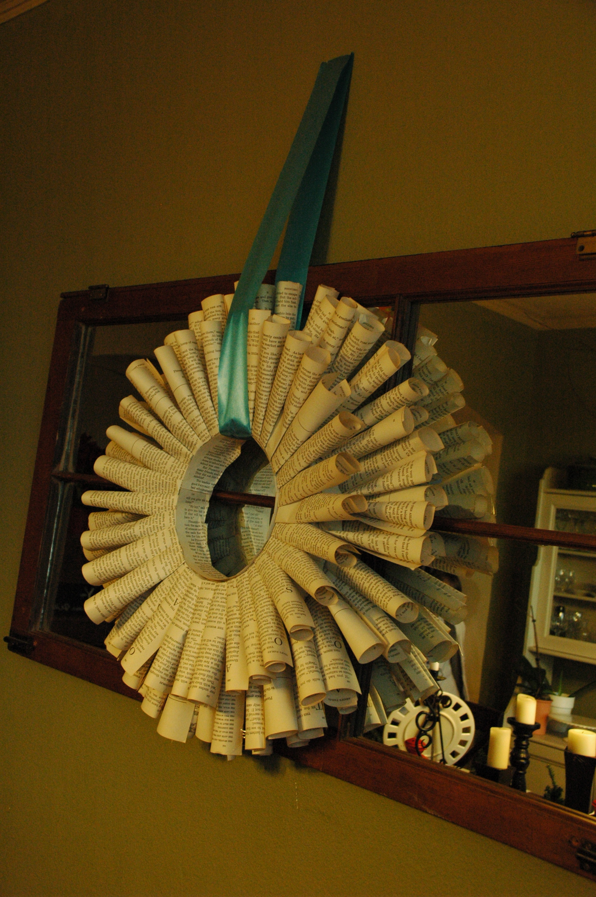 I made a book page wreath. You can too!