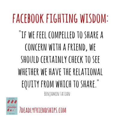 When Facebook Friends Fight